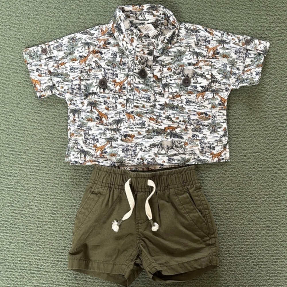 Baby Boy 0-3 Months Safari Explorer Outfit